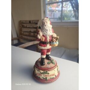 Windsor Collection Santa Figurine Music Box Plays We Wish You A Merry Christmas